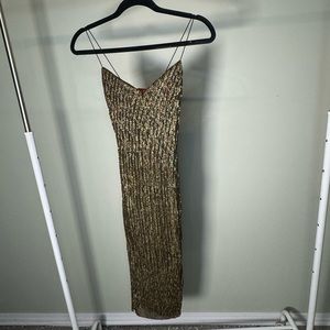 Gold bodycon dress